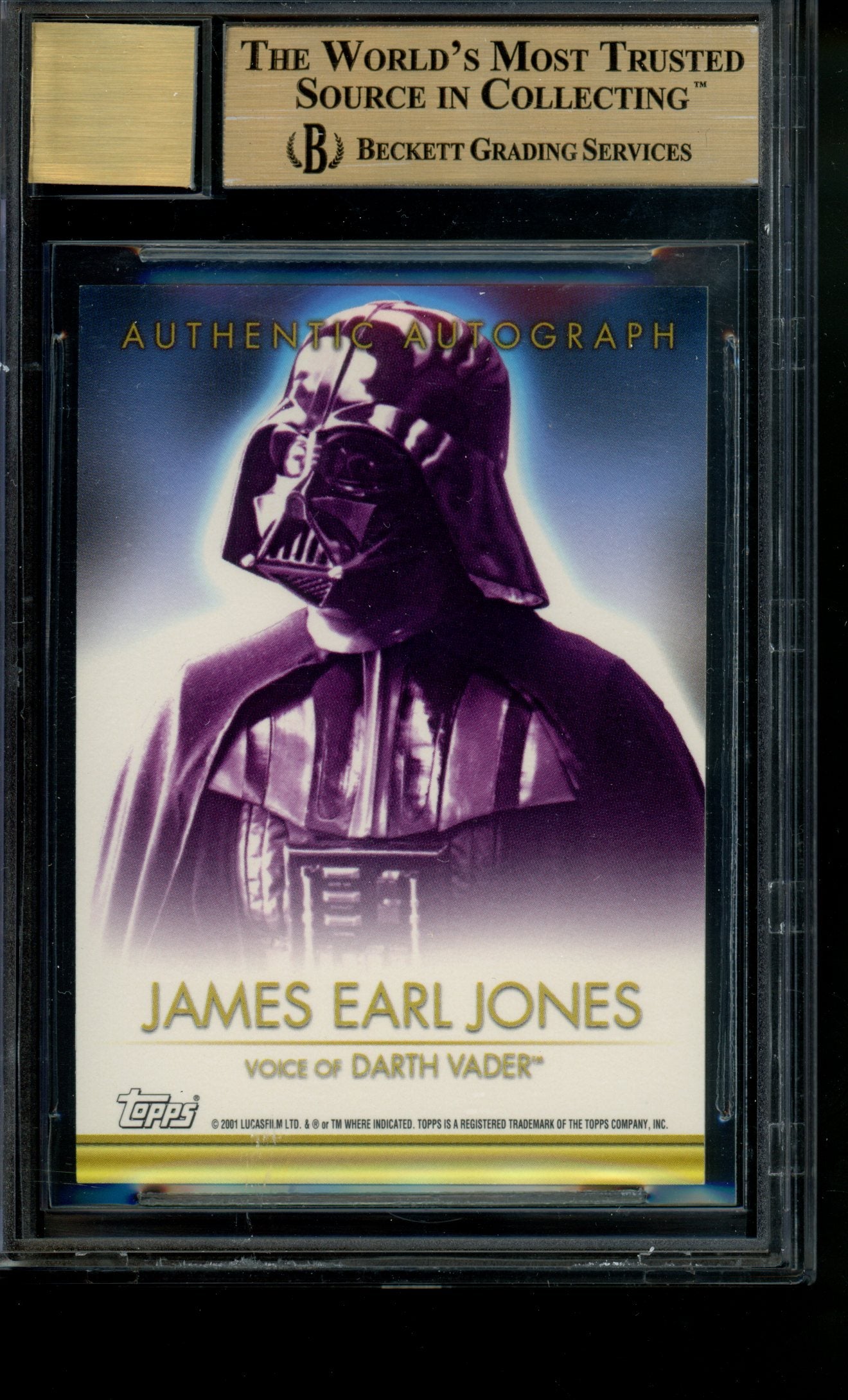 2001 Star Wars Evolution Autograph James Earl Jones Darth Vader Auto BGS 9.5/10