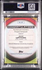 2022 Bowman University Inception Autographs Juju Watkins RC PSA 10 Auto 10