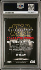 2016 Topps Star Wars TFA Chrome Autograph Aidan Cook Shimmer Ref /10 PSA 9