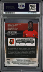 2020 Stadium Club Chrome RC Jeremy Doku Red Orange Elec Refractor #1 /4 PSA 9