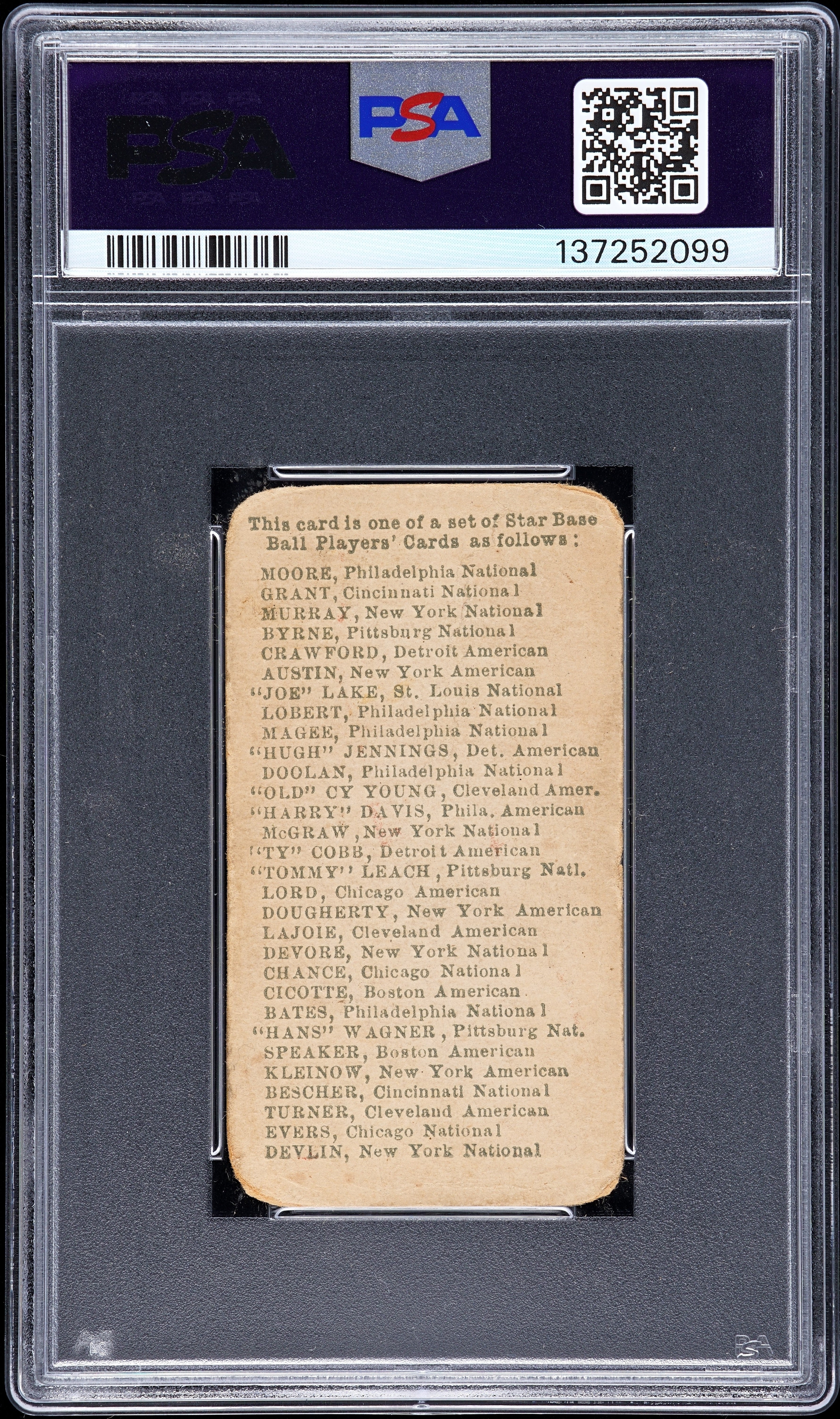 1911 E94 Close Candy Ty Cobb PSA 1 Hall Of Famer Detroit Tigers
