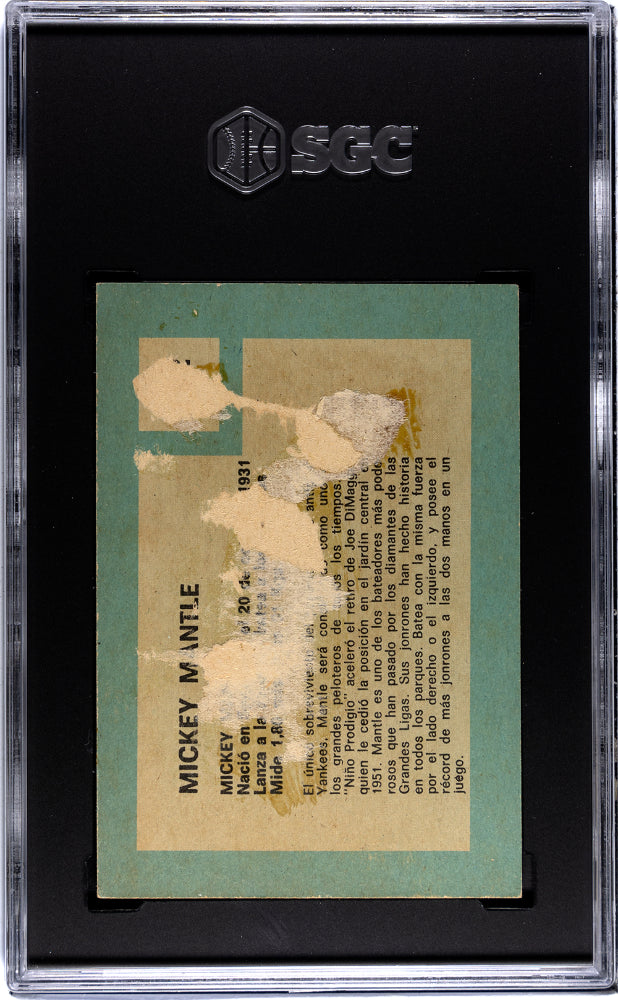 1967 Topps Venezuelan Mickey Mantle #192 SGC 1 Rare New York Yankees