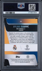 2025 Topps Chrome UEFA Kylian Mbappe #112 Big Apple Var Fanatics Orange 25 PSA 9