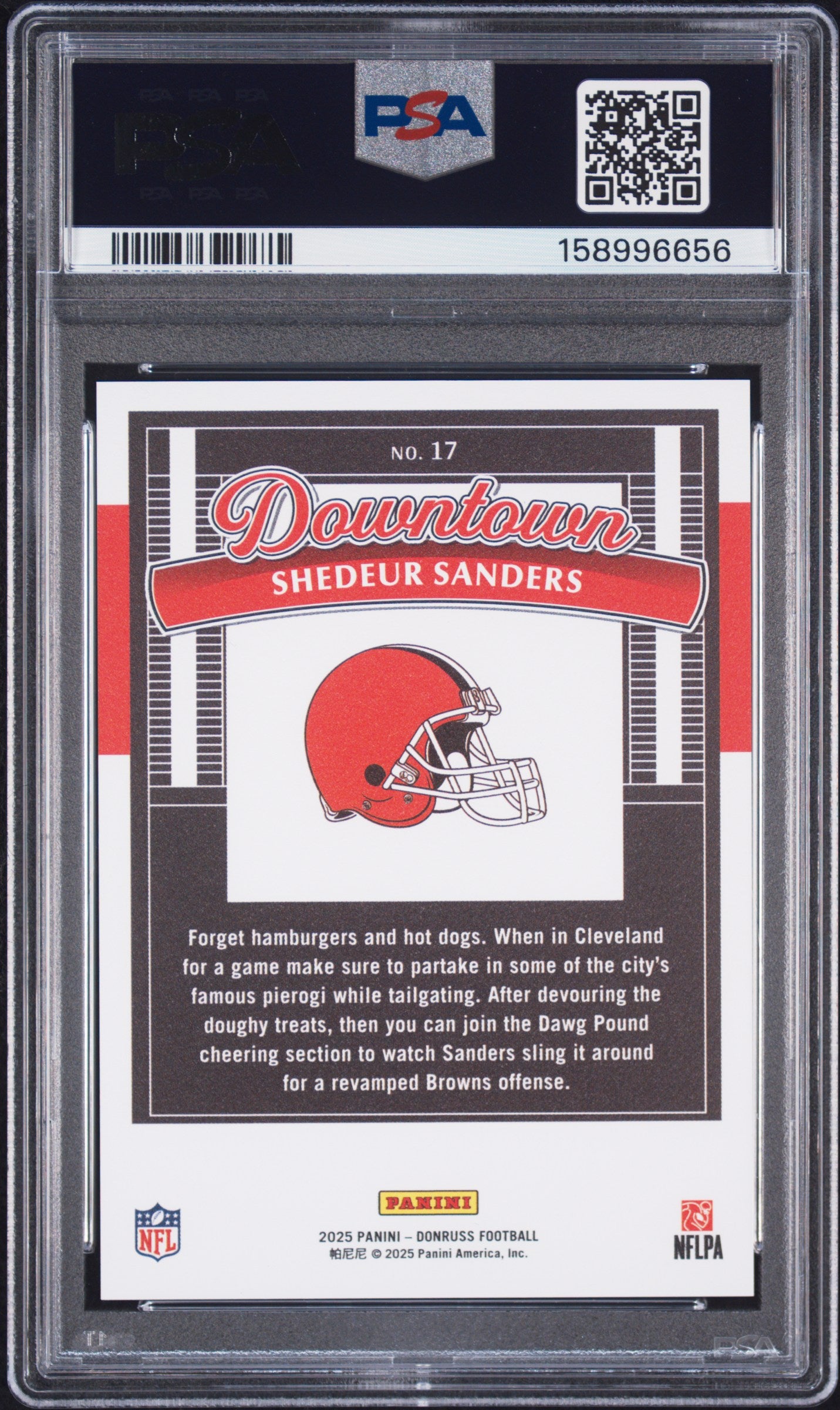 2025 Panini Donruss Downtown Shedeur Sanders #17 Rookie RC PSA 10 Gem Mint