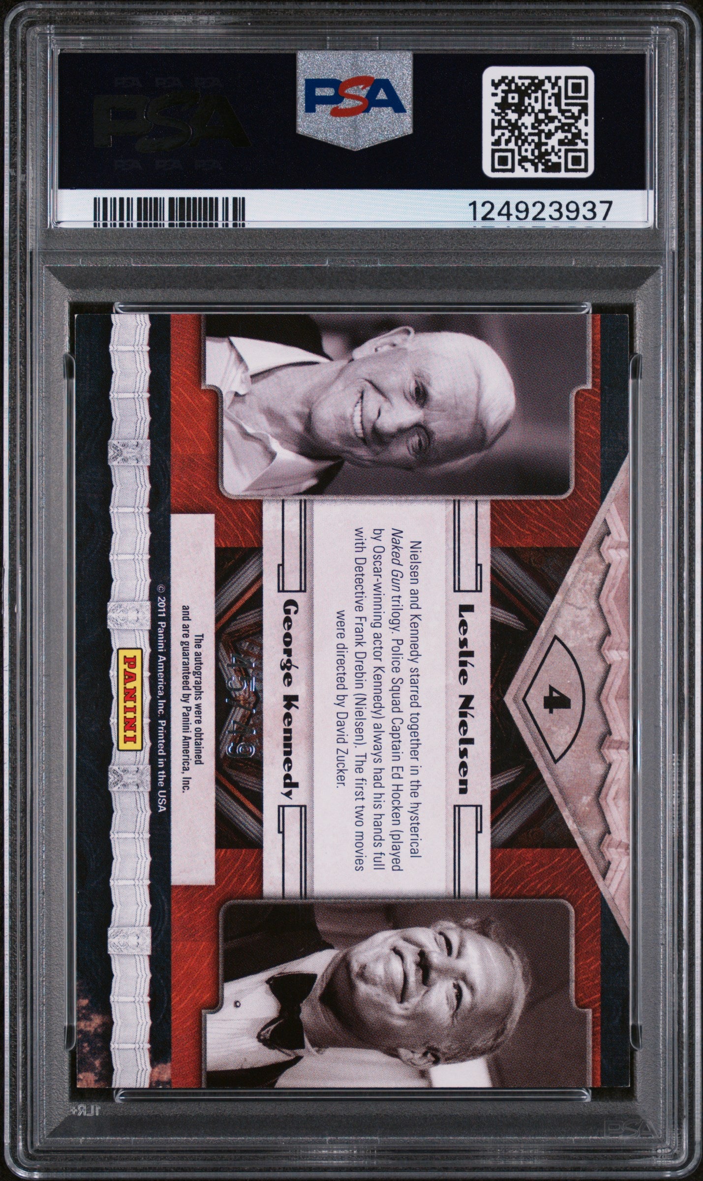 2011 Americana Co-Stars Signatures G. Kennedy L. Nielsen #4 PSA Auto Naked Gun