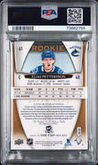 2018 Upper Deck The Cup Elias Pettersson #61 Rookie Gold Patch #/12 Auto PSA 7