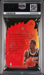 1996-97 Flair Showcase Hot Shots Eddie Jones #20 Die-Cut Insert PSA 8 Lakers