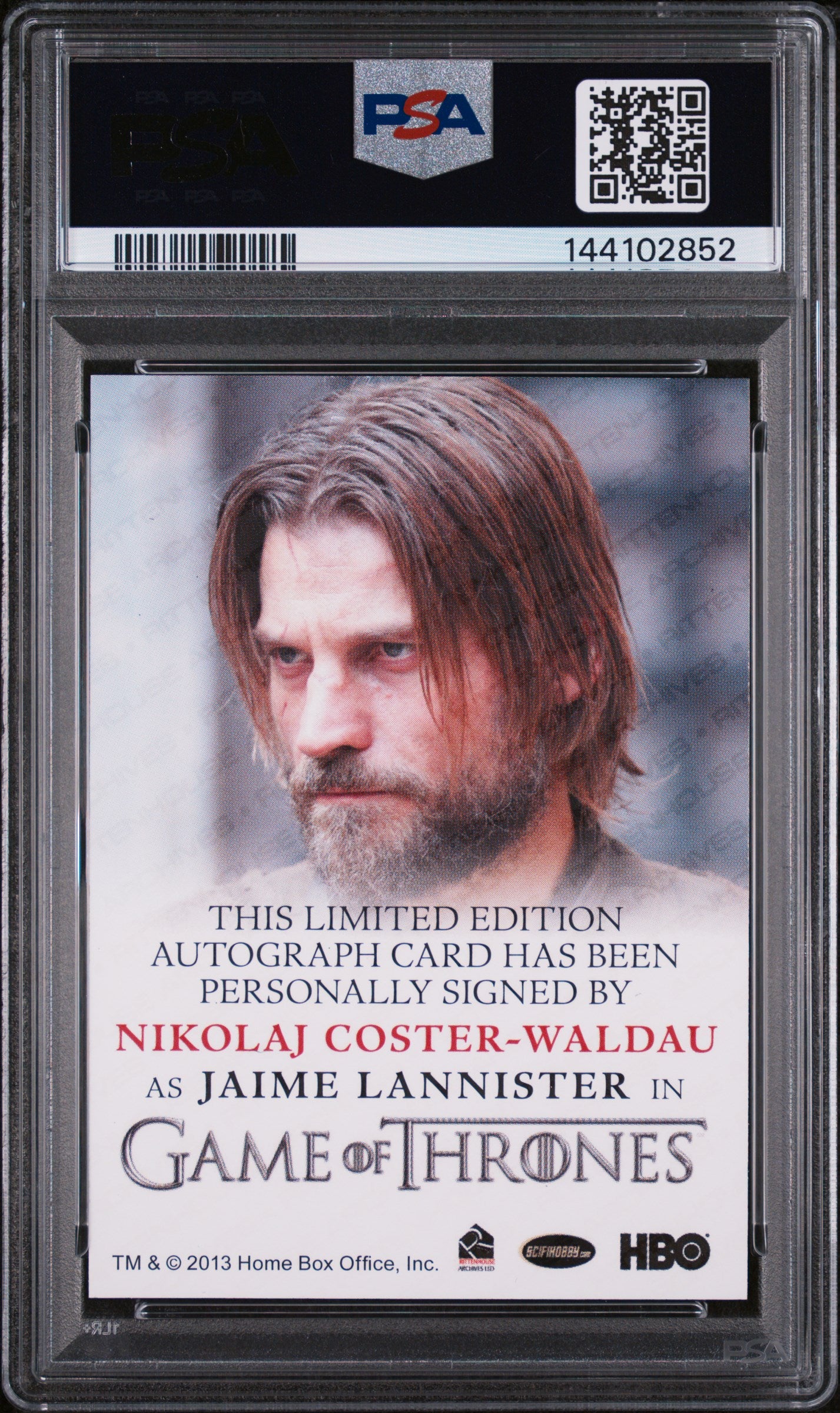 2014 Game Of Thrones Season 3-Autograph Nikolaj Coster-Waldau PSA 9 Auto