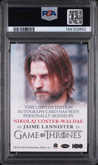 2014 Game Of Thrones Season 3-Autograph Nikolaj Coster-Waldau PSA 9 Auto
