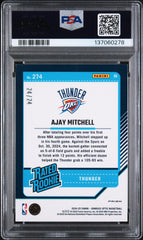2024 Donruss Optic Rated Rookie Ajay Mitchell Blue Choice Prizm #24/24 PSA 9