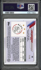 2020 Topps Chrome UEFA Sapphire Rookie Ryan Gravenberch #98 SP Orange /50 PSA 9
