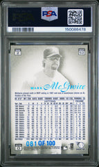 1997 Flair Showcase Legacy Collection Mark Mcgwire #52 Row 2 #81/100 PSA 9