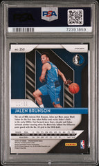 2018 Prizm Jalen Brunson #250 Fast Break Pink Rookie #11 /50 Jersey Number PSA 9