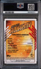 2020 Topps Merlin Chrome UEFA CL Ageless Alchemy Emerick Aubameyang Gold PSA 9