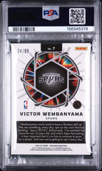 2024 Obsidian Supernova Victor Wembanyama #7 Orange Flood /99 PSA 10 POP 1