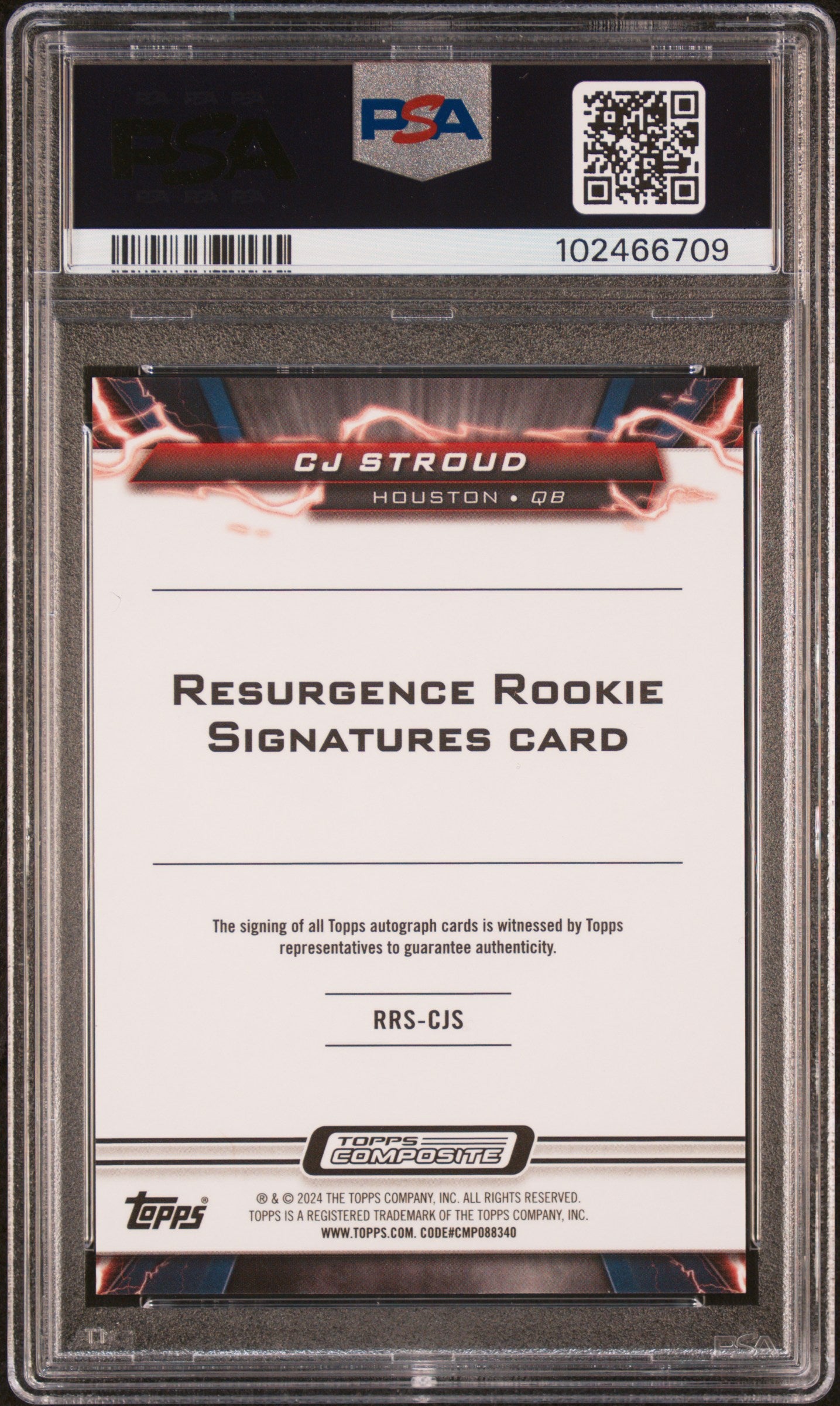 2023 Topps Composite Resurgence Rookie Signatures CJ Stroud #CJS Auto PSA 10