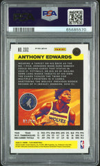 2020 Panini Flux Anthony Edwards #202 Blue Prizm #9/99 Rookie RC PSA 10