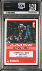 2017 Rittenhouse WNBA Brittney Sykes #2 Rookie RC PSA 9 NEW Seattle Storm