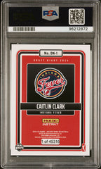 2024 Panini Instant WNBA Draft Night Caitlin Clark #DN1 Rookie RC PSA 9 Fever