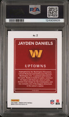 2024 Panini Donruss Optic Uptowns Jayden Daniels #2 Rookie RC PSA 9 Mint