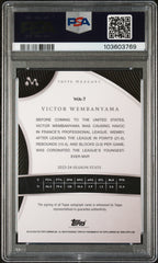 2023 Topps Mercury Rookie Auto Victor Wembanyama Orange Ref #25/25 PSA 9