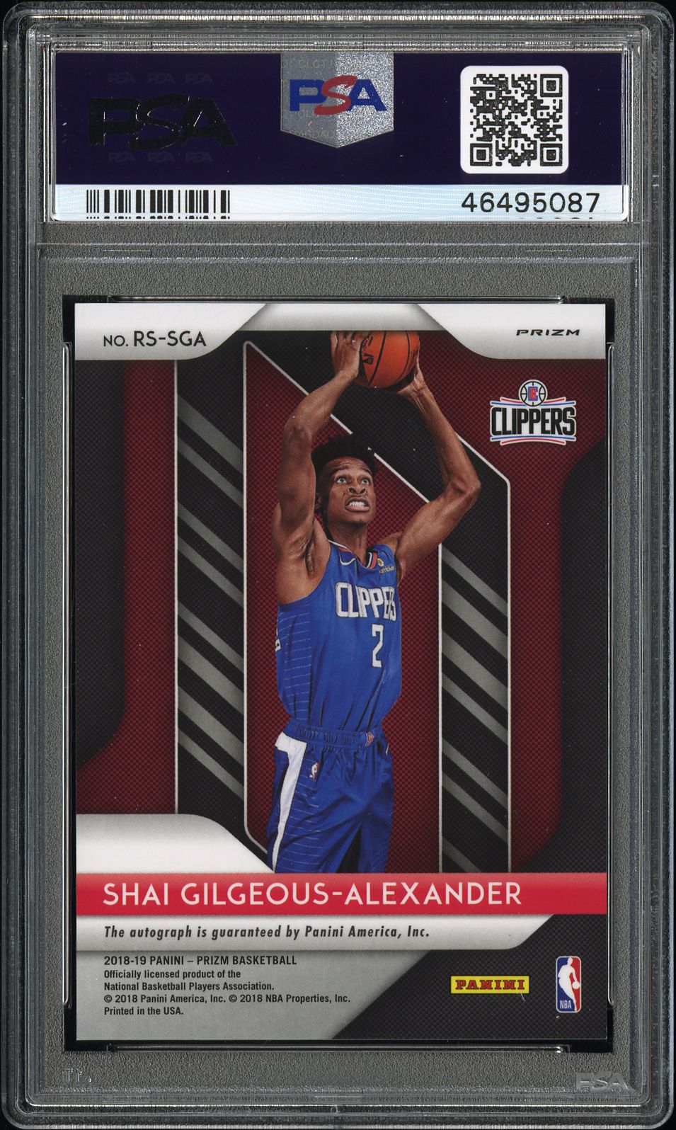 2018 Prizm Rookie Signatures Shai Gilgeous-Alexander Rookie Auto Silver PSA 10