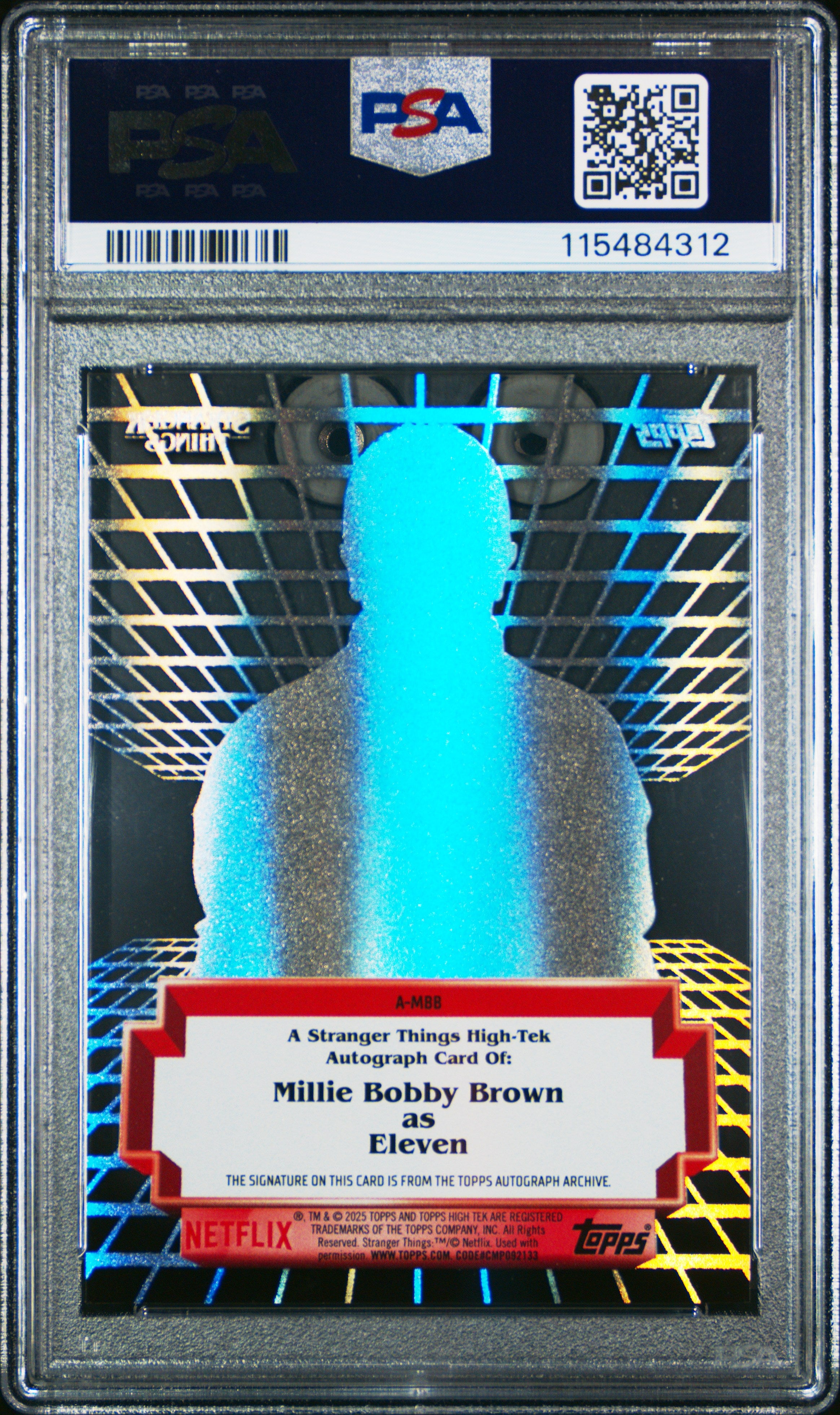 2025 Topps Stranger Things High Tek Autograph Millie Bobby Brown ELEVEN PSA 10
