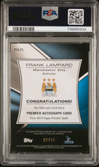 2014 Topps Premier Gold Autograph Frank Lampard Orange #/11 PSA Auth Auto