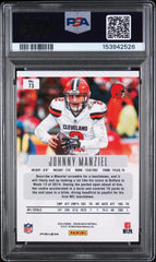 2024 Panini Prizm Deca Johnny Manziel #73 Green Shimmer Fotl #/12 PSA 10