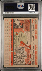 1956 Topps Baseball Hank Aaron #31 Gray Back PSA 3 Chicago Cubs