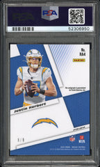 2020 Mosaic Rookie Autograph Justin Herbert #8/8 RC Auto Black Gold Prizm PSA 9