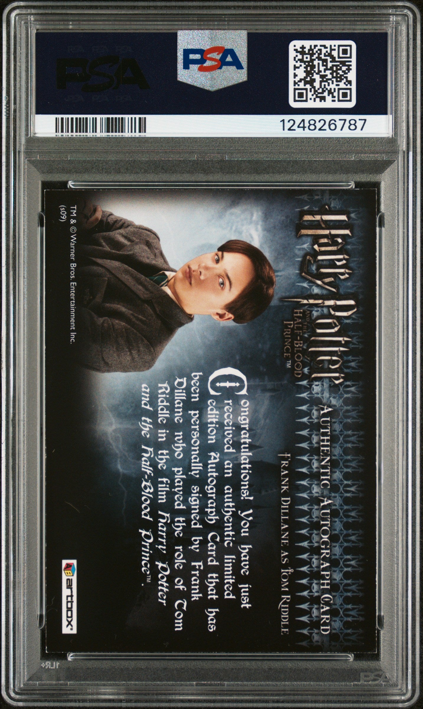 2009 Artbox Harry Potter HBP Update Autograph Frank Dillane Voldemort PSA 6/ 10