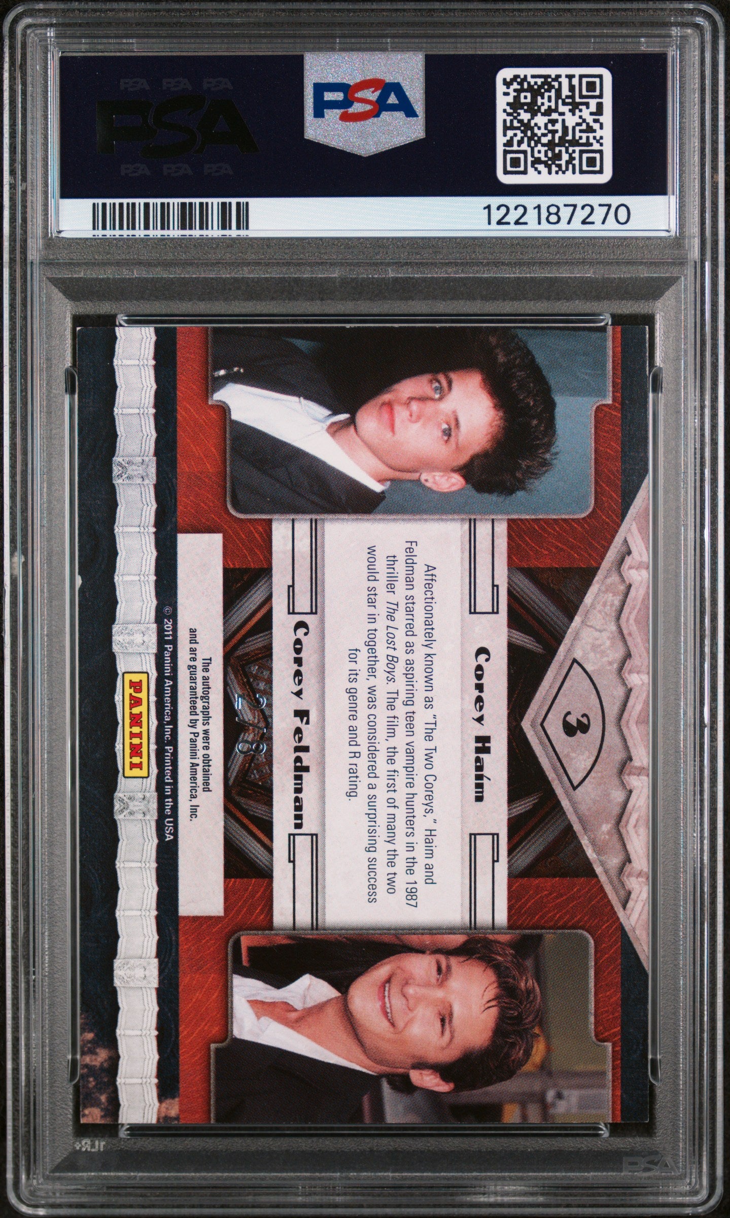 2011 Panini Americana Signatures C. Feldman / Haim Lost Boys PSA Auth 10 Auto