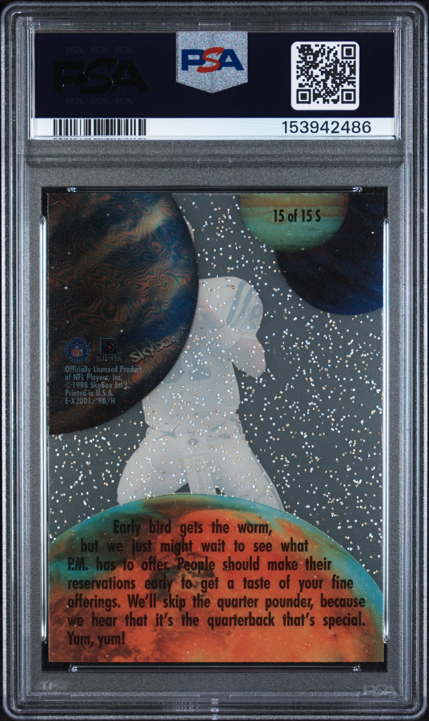 1998 Skybox E-X2001 Stardate 2001 Peyton Manning #15 Rookie RC SP PSA 9 Mint