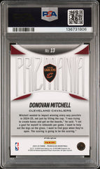 2024 Panini Prizm Black Prizmania Donovan Mitchell #13 Silver SP Low Pop PSA 10