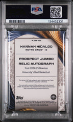 2024 Bowman Uni Jumbo Patch Auto Hannah Hidalgo Orange Geo Ref /25 PSA 9