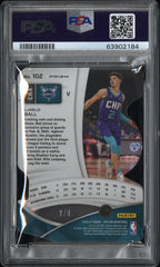 2020 Spectra Lamelo Ball #102 PSA 8 Gold Prizm Universal Variation Rookie