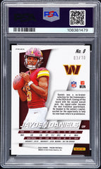 2024 Panini Prizm Flashback Rookie Jayden Daniels #8 Gold RC #3/10 PSA 9 Mint