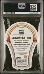 2023 Bowman U Best Buckets Rookie Auto Angel Reese Geo Gold Ref 35/50 PSA 9 Sky
