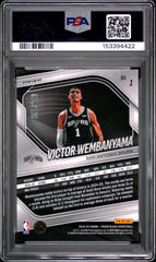 2024 Panini Prizm Black Victor Wembanyama #1 White #/175 PSA 10 Spurs