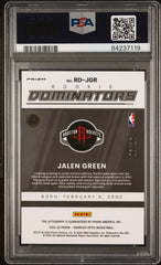2021 Donruss Optic Rookie Dominators Sig Auto Jalen Green /10 Gold Prizm PSA 9