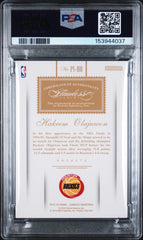 2015 Panini Flawless Premium Ink Hakeem Olajuwon Ruby /15 PSA 9 Auto 10 POP 1