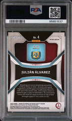 2022 Panini Prizm World Cup Julian Alvarez #/250 Rookie Blue Wave PSA 10 Madrid