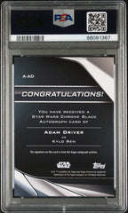 2023 Topps Star Wars Chrome Autograph Adam Driver REN Orange Auto/25 PSA 10/10