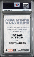 2009 X-Men Origins: Wolverine Autograph Taylor Kitsch Remy Lebeau Gambit PSA 9