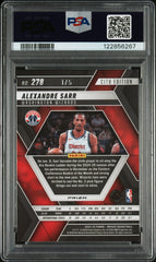 2024 Mosaic Alexandre Sarr #278 Spectris Green Prizm #1/5 Rookie Fotl RC PSA 9