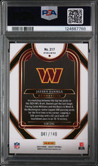 2024 Panini Select Jayden Daniels #217 Tri Color Prizm Rookie /149 PSA 10
