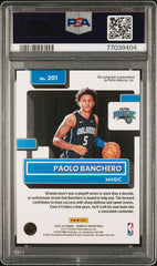 2022 Panini Donruss Paolo Banchero #201 PSA 9 Black Gold #/8 Auto Mint Magic