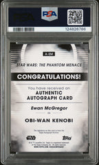2023 Topps Star Wars Signature Autograph Ewan McGregor #1/1 Red PSA 9/10