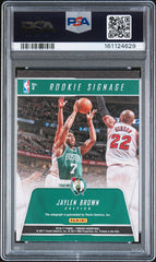 2016 Panini Threads Rookie Signage Jaylen Brown RC Century Gold 1/10 PSA Auto 10